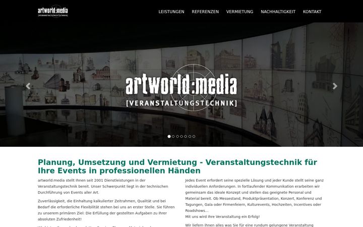 Screenshot of artworldmedia.de