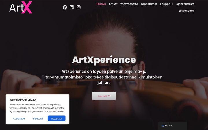 Screenshot of artxperience.net