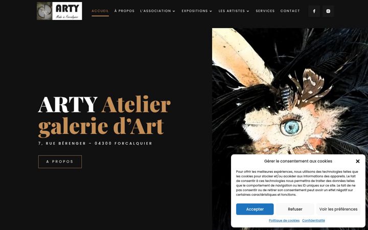 Ekraanipilt saidist arty-madeinforcalquier.com