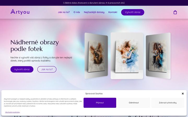 Screenshot of artyou.cz