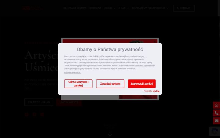 Ekraanipilt saidist artysciusmiechu.pl
