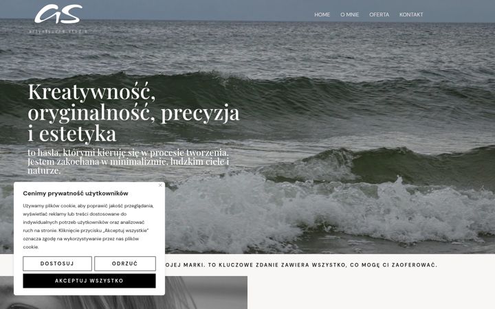 Ekrano kopija artystycznestudio.com