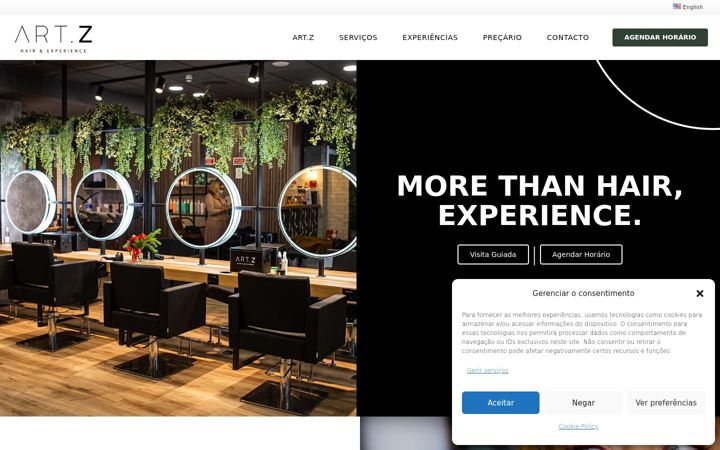 Screenshot von artzhair.com