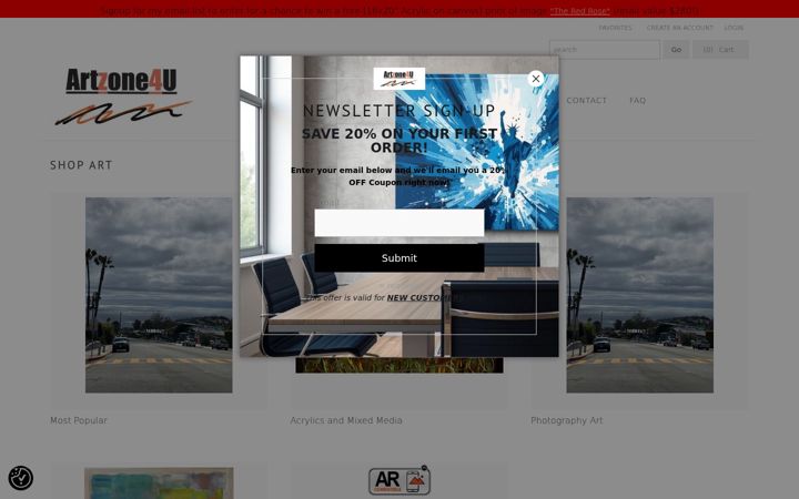 Screenshot von artzon4u.com