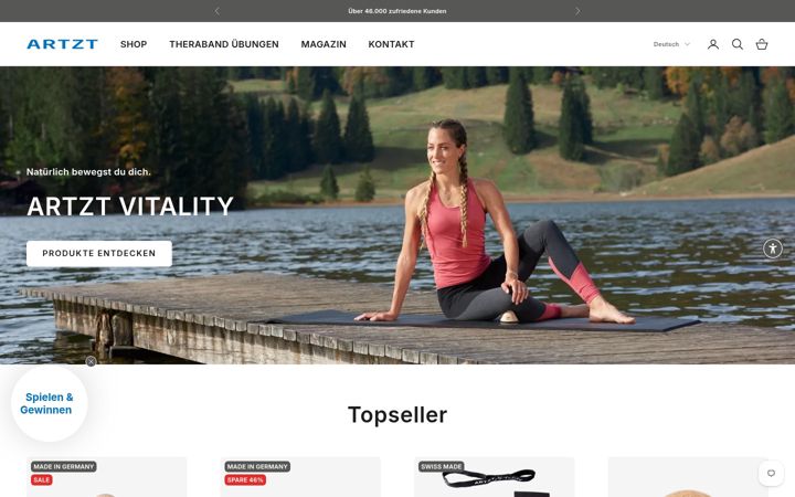 Screenshot van artztvitality.com