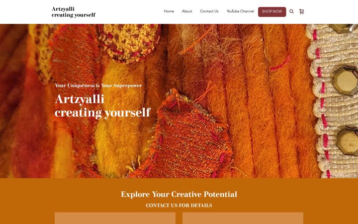 Screenshot von artzyalli.com
