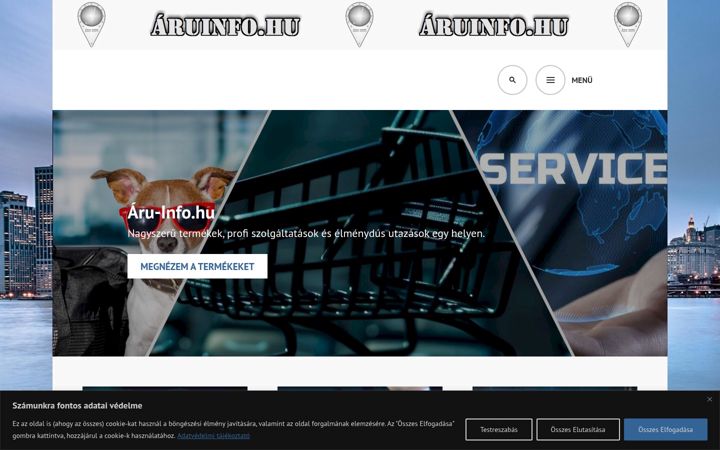 Skärmbild av aru-info.hu