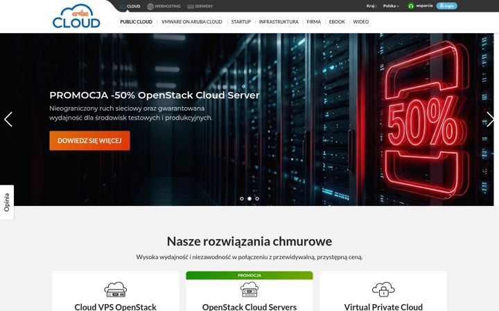 Screenshot of arubacloud.pl