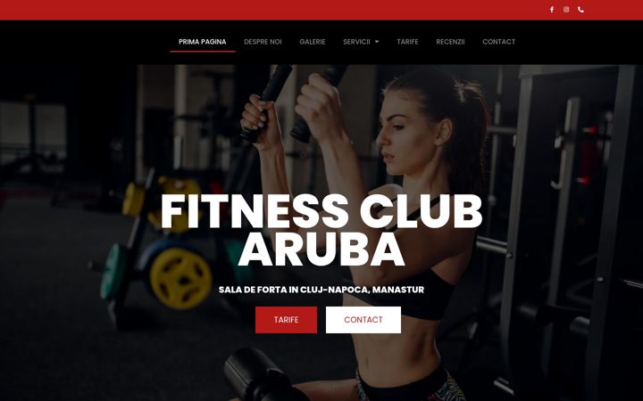 Screenshot of arubafitness.ro