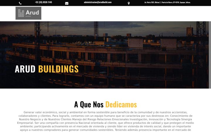 Screenshot of arudbuild.com