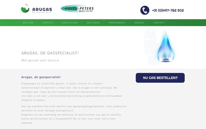 Screenshot of arugas.nl