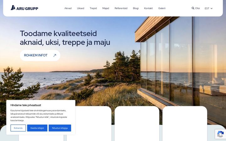Screenshot of arugrupp.ee