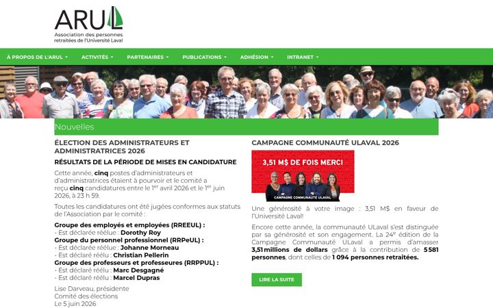 Screenshot of arul.ulaval.ca