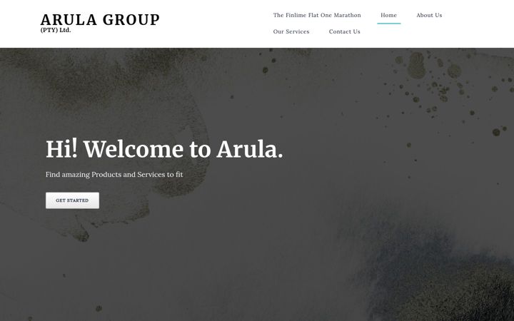 Screenshot of arulagroup.co.za