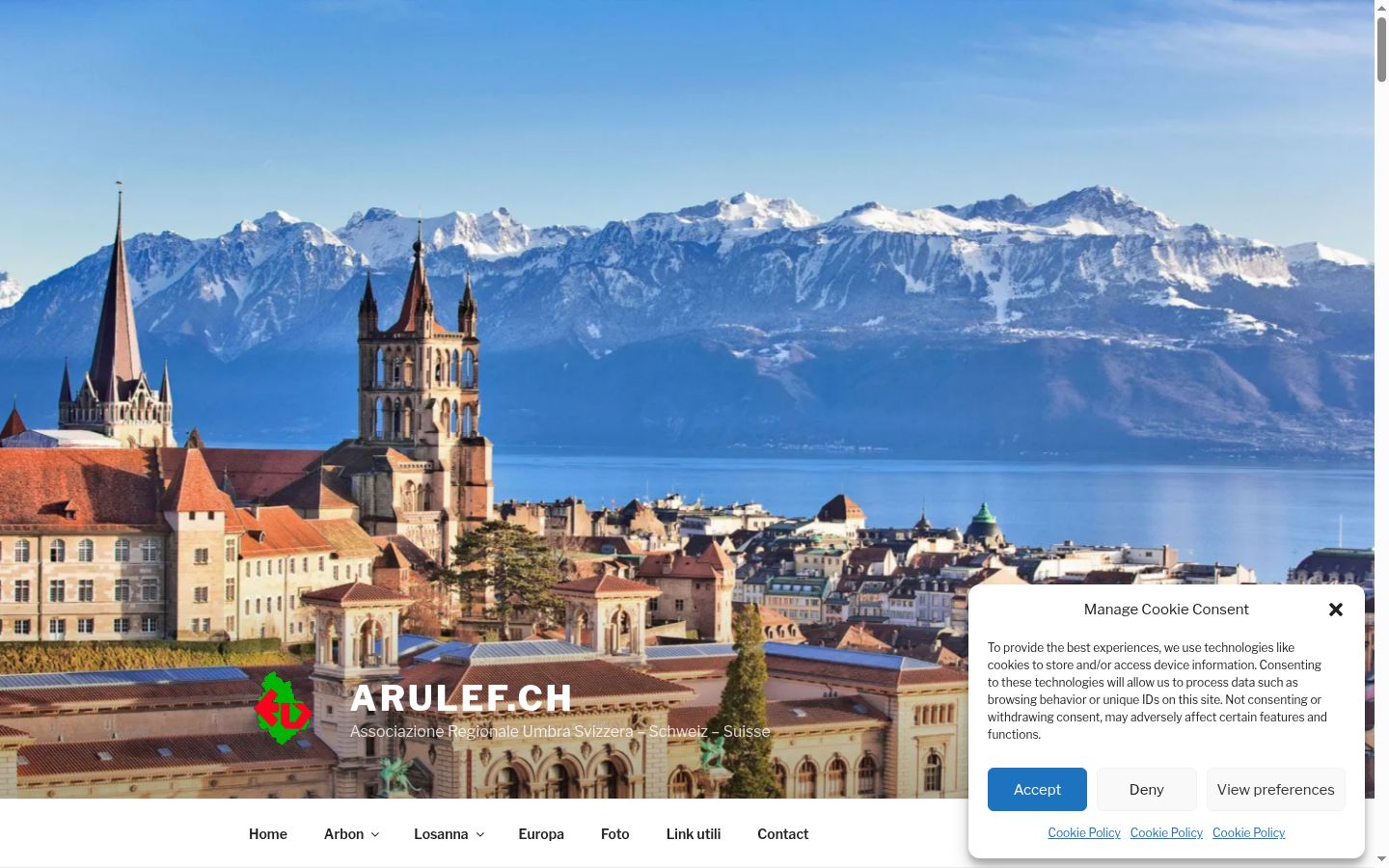 Screenshot des Einwilligungsbanners vor jeglicher Interaktion