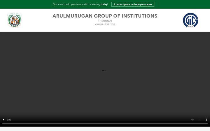 Screenshot of arulmurugan.edu.in