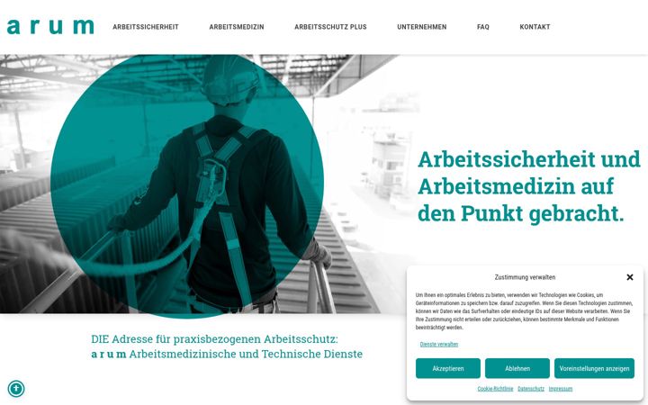 Skjermbilde av arum-plauen.de