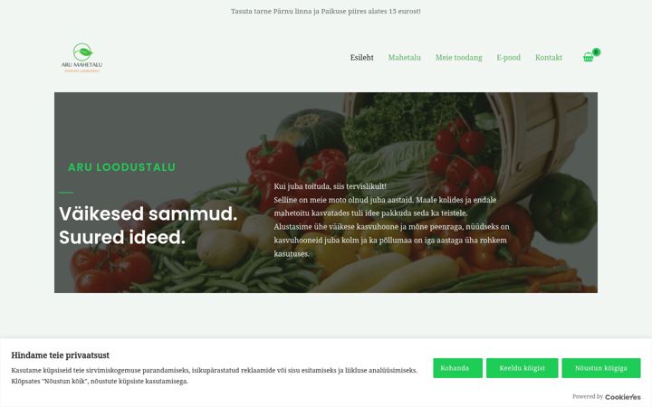 Screenshot of arumahetalu.ee