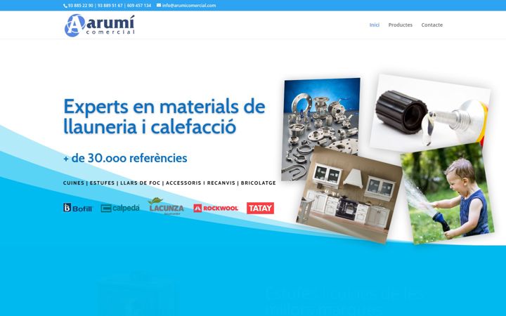 Screenshot of arumicomercial.com