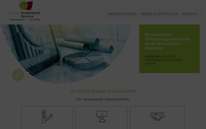 Skärmbild av aruna-investment-service.de