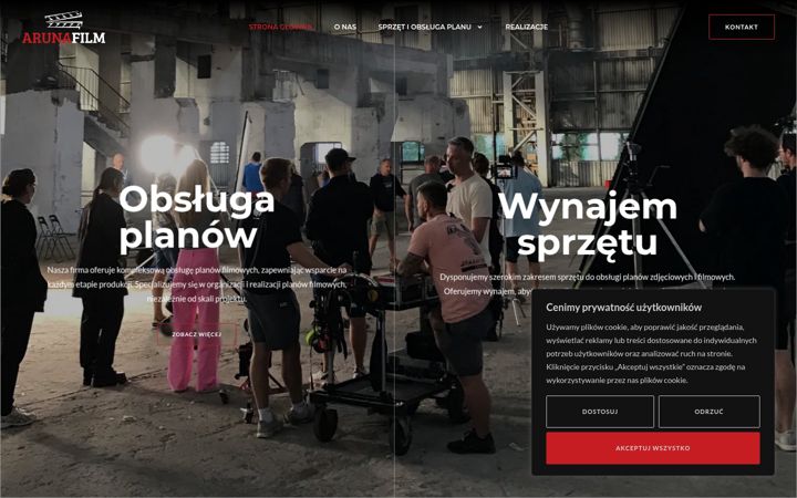 Screenshot of arunafilm.pl