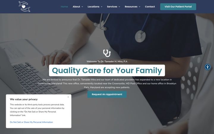 Ekrano kopija arundelmedicine.com