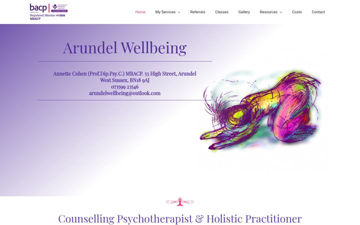 Ekrano kopija arundelwellbeing.com