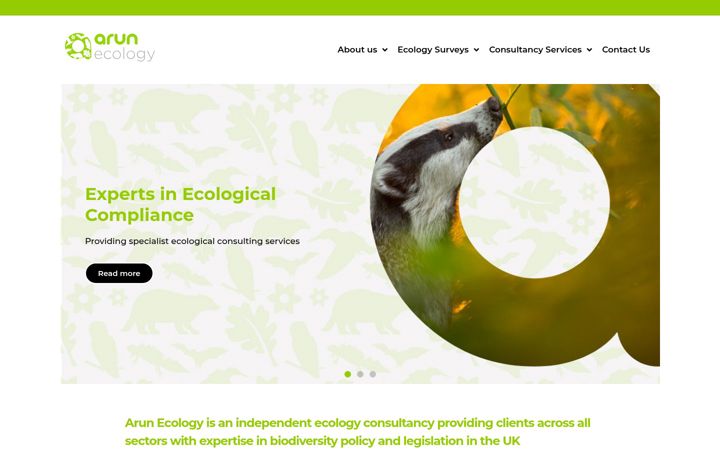 Ekrano kopija arunecology.com