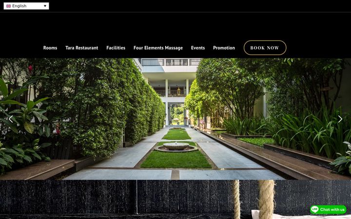 Snímek obrazovky aruntarahotel.com