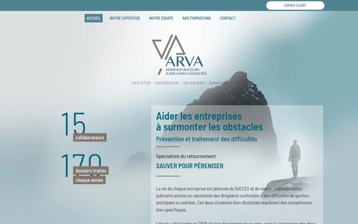 Screenshot of arva.fr