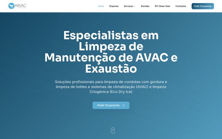 Screenshot of arvac.pt