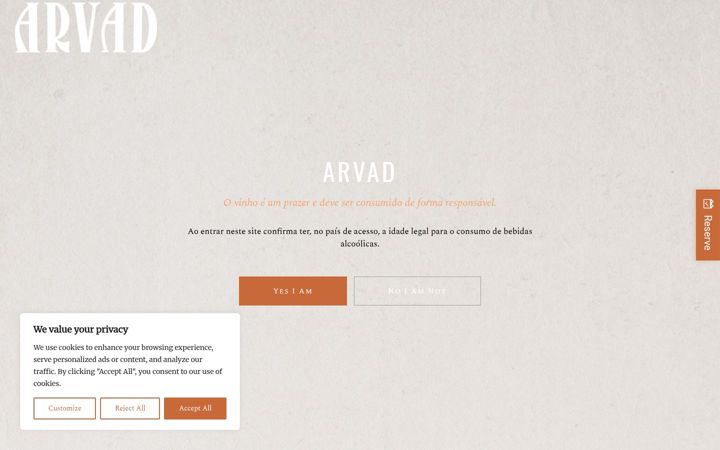 Screenshot of arvad.pt