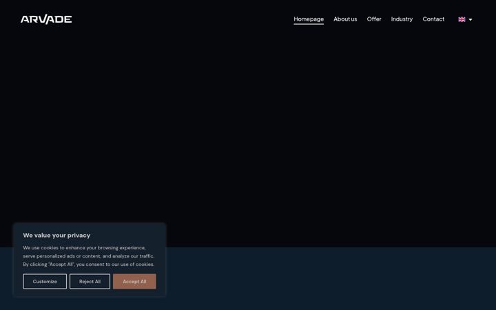 Screenshot von arvade.pl