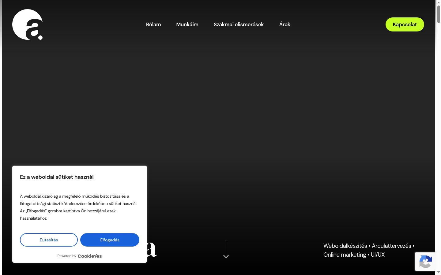 Captura de pantalla del banner de consentimiento mostrado antes de cualquier interacción