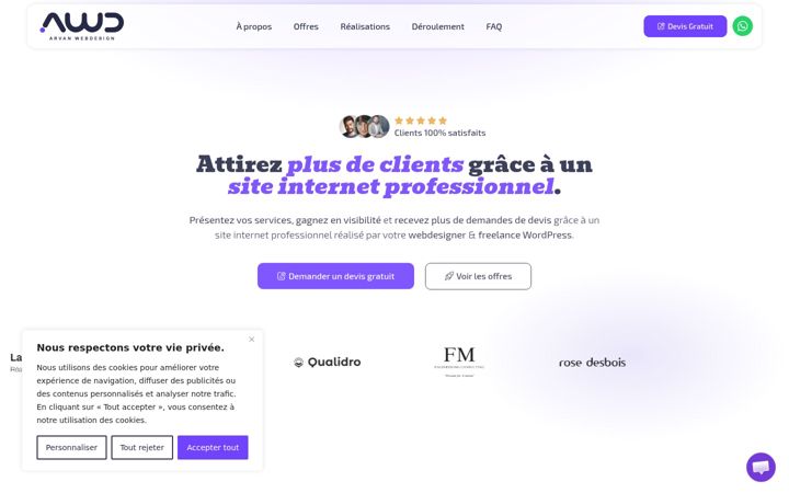 Zrzut ekranu arvanwebdesign.fr
