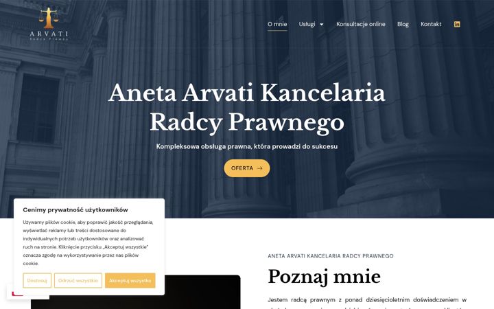 Screenshot of arvati-radcaprawny.pl