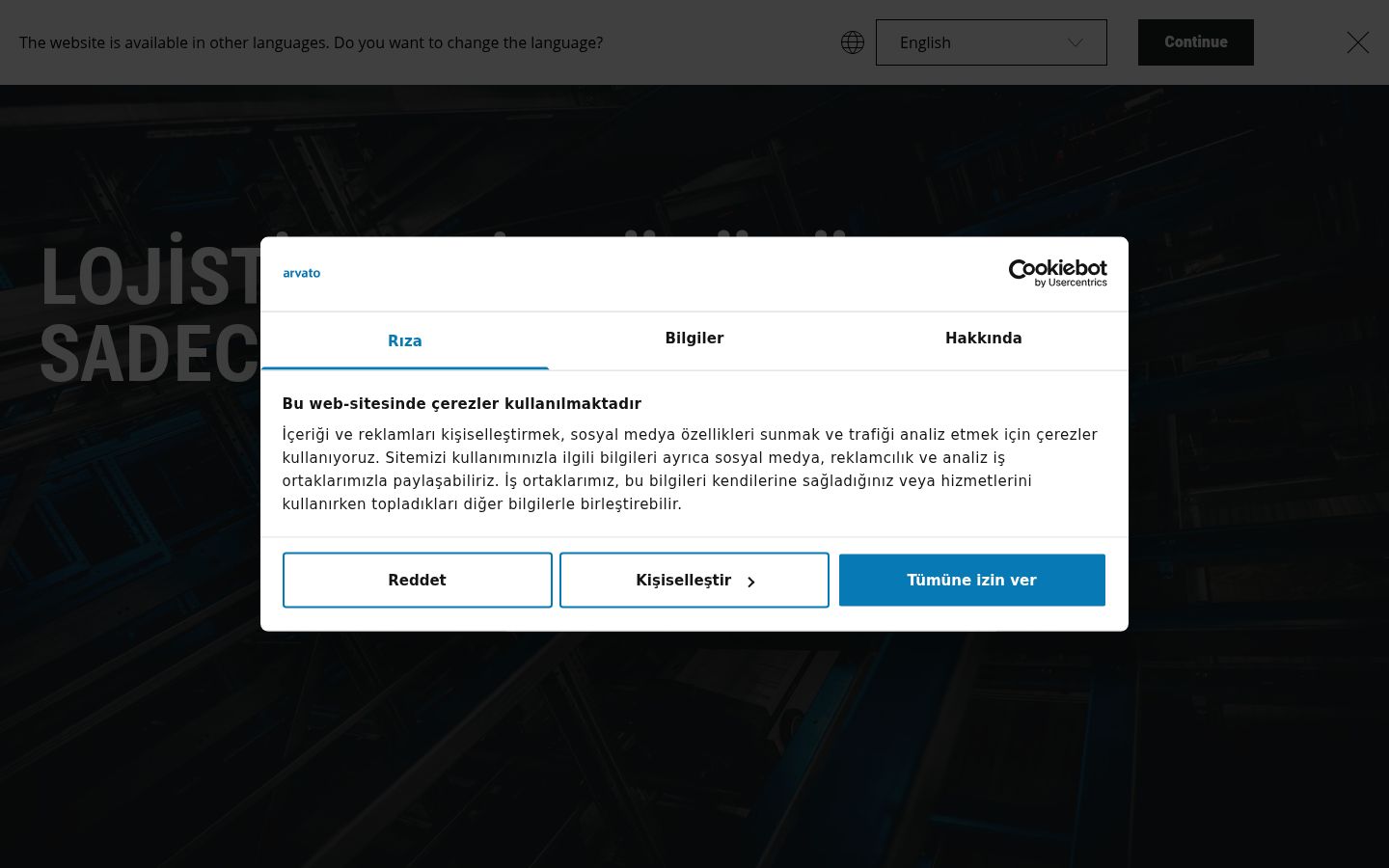 Képernyőkép a bármilyen interakció előtt megjelenő hozzájárulási bannerről