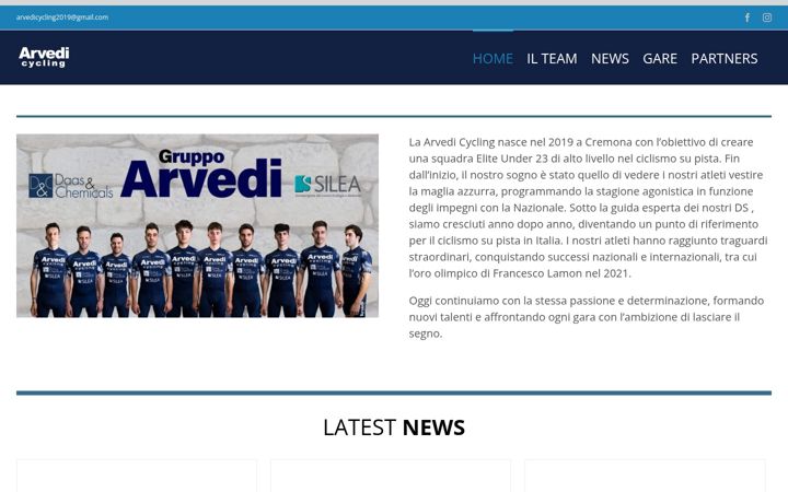 Snímek obrazovky arvedicycling.com