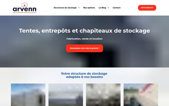 Skärmbild av arvenn-stockage.fr