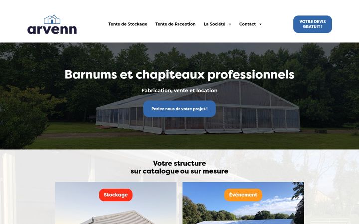 Skärmbild av arvenn.fr
