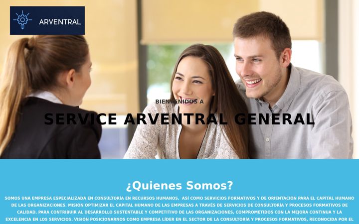 Screenshot of arventral.com.mx