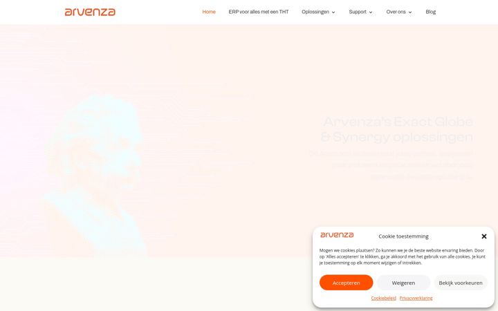 Screenshot of arvenza.nl
