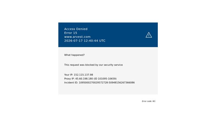 Snimka zaslona za arvest.com