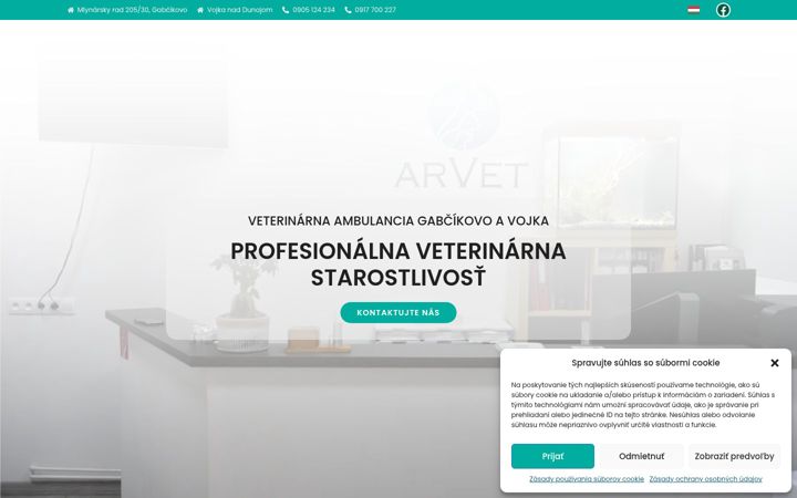 Screenshot of arvet.sk