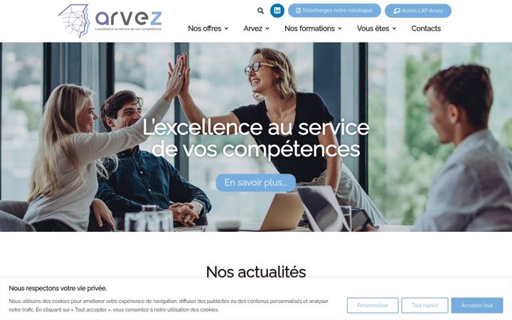 Kuvakaappaus sivustosta arvez.fr