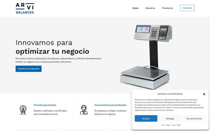 Snímek obrazovky arvibalances.com