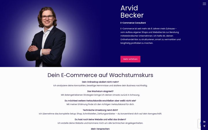 Screenshot of arvidbecker.de