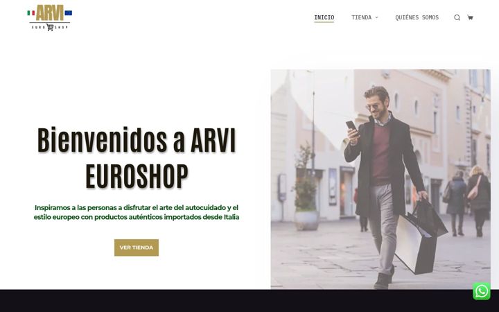 Snímek obrazovky arvieuroshop.com
