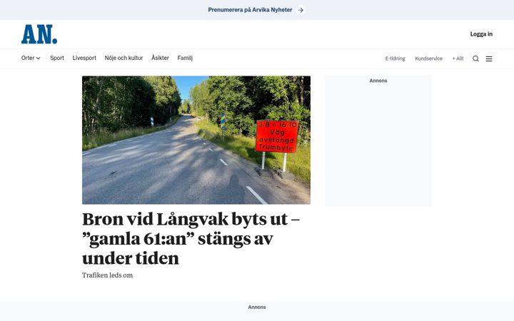 Ekraanipilt saidist arvikanyheter.se