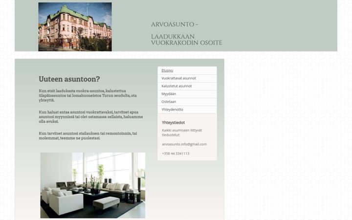 Screenshot of arvoasunto.net